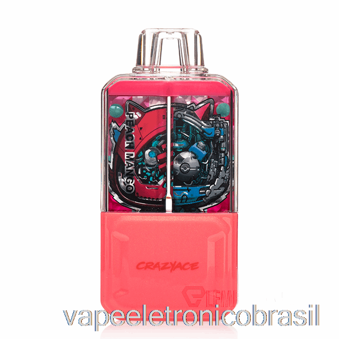 Vape Eletrônico Crazyace B15000 Manga Pêssego Descartável